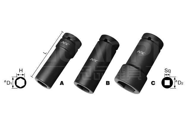 加长内六角套筒-25.4mm(1”) 方形驱动套筒